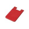 SHELLEY. Silicone smartphone card holder in red