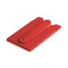 CARVER. Silicone card holder and smartphone holder in red
