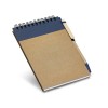 RINGORD. Spiral-bound pocket sized notepad with plain in blue
