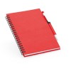 ROTHFUSS. B6 spiral notepad with lined in red