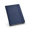 HEMINGWAY. A5 PU notepad with plain sheets in blue