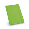 HEMINGWAY. A5 PU notepad with plain sheets in lime-green