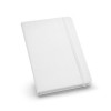 HEMINGWAY. A5 PU notepad with plain sheets in white
