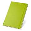 TWAIN. A5 notebook with lined sheets in ivory color in lime-green