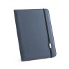 EMERGE FOLDER II. A4 folder in 100% rPET 300D with elastic closure in Blue