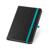 ROTH. A5 notebook in PU with lined sheets in cyan