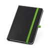 ROTH. A5 notebook in PU with lined sheets in lime-green