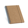 MARLOWE. Spiral pocket notebook with recycled paper in cyan