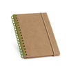 MARLOWE. Spiral pocket notebook with recycled paper in lime-green