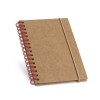 MARLOWE. Spiral pocket notebook with recycled paper in red