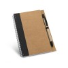 ASIMOV. B6 spiral-bound notepad with plain in black
