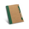 ASIMOV. B6 spiral-bound notepad with plain in green