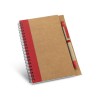 ASIMOV. B6 spiral-bound notepad with plain in red