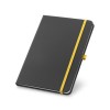 CORBIN. A5 notebook in PU with lined sheets in yellow
