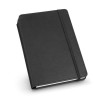 MORIAH. A5 notebook in PU with lined sheets in black