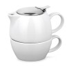 COLE. Porcelain tea set 2 in 1 in white
