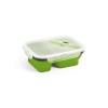 DILL. Lunch Box. Retractable hermetic box in silicone and PP (480 and 760 mL) in Light Green