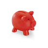 PIGGY. Coin bank in red