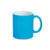 LYNCH. 350 mL neon finish ceramic mug in Light Blue