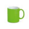 LYNCH. 350 mL neon finish ceramic mug in Light Green