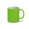 LYNCH. 350 mL neon finish ceramic mug in lime-green