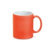 LYNCH. 350 mL neon finish ceramic mug in orange