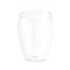 MACHIATO. Set of 2 isothermal glass cups in transparent