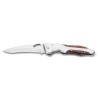 LAWRENCE. Pocket knife in stainless steel and wood in Dark Natural