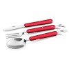 LERY. Stainless steel cutlery set in red