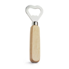 HOLZ. Bottle opener in metal and wood in cornsilk