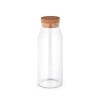 JASMIN 1000. Borosilicate glass bottle with cork lid 1 litre in Natural