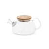 SNEAD. Borosilicate glass teapot with bamboo lid 750 mL in Natural