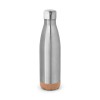 SOLBERG. Stainless steel thermos and cork base 560 mL in Satin Silver