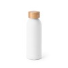 QUETA. Aluminium bottle with bamboo lid 550 mL in White