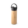 LAVER. Thermos bottle in bamboo, stainless steel and PP 440 mL in Black