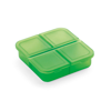 ROBERTS. Pill box with 4 dividers in lime-green