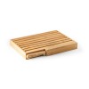 PASSARD. Bread board in bamboo with stainless steel knife in Natural