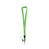 ANQUETIL. Polyester lanyard with metal carabiner in Light Green