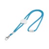 WEAVE. Adjustable polyester lanyard in Light Blue