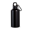 LANDSCAPE. Aluminium sports bottle with carabiner 400 mL in black