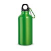 LANDSCAPE. Aluminium sports bottle with carabiner 400 mL in Light Green