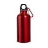 LANDSCAPE. Aluminium sports bottle with carabiner 400 mL in red