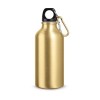 LANDSCAPE S. Aluminium sports bottle with carabiner 400 mL in Satin Gold