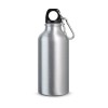 LANDSCAPE. Aluminium sports bottle with carabiner 400 mL in Satin Silver