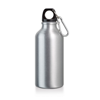LANDSCAPE. Aluminium sports bottle with carabiner 400 mL in silver