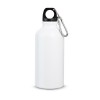 LANDSCAPE. Aluminium sports bottle with carabiner 400 mL in white