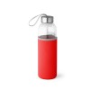 RAISE. Glass and stainless steel Sport bottle 520 mL in red