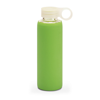 DHABI. Borosilicate glass sports bottle 380 mL in lime-green