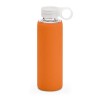 DHABI. Borosilicate glass sports bottle 380 mL in orange
