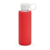 DHABI. Borosilicate glass sports bottle 380 mL in red